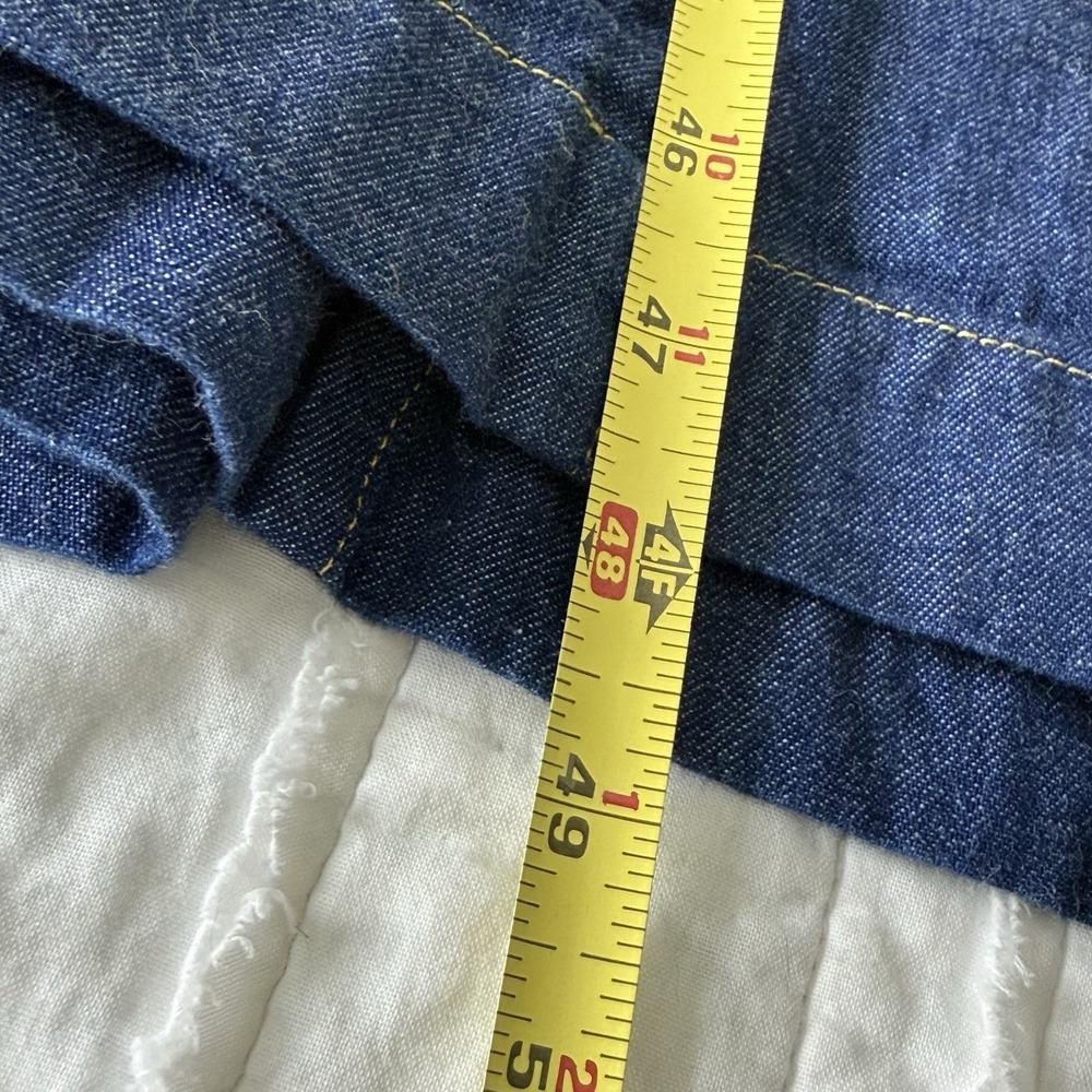 VTG Jamie's Jumpers Dark Denim Maxi Dress USA Plus 3X Cottage Farmhouse - Picture 4 of 7